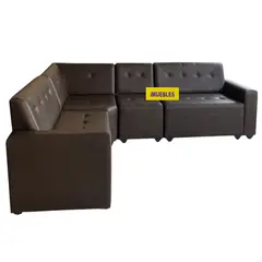 TEMEL - Sofá Seccional para Sala color Marrón Sofá Modular -