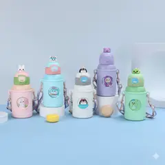 GENERICO - Botella Térmica con Funda de Silicona para Niños