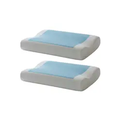 GENERICO - Pack X2 Almohada Ortopédica Cervical CoolPillow con Gel Enfriador Memory Foam