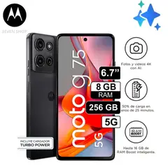 MOTOROLA - Celular Libre Moto G75 6,7 Pulg 256GB 8GB RAM Gris