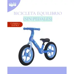 KIDS - Bicicleta De Equilibrio Sin Pedales Infantil Diseño Dino - CELESTE