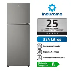 INDURAMA - Refrigeradora RI-439I Top Mount 324L No Frost - Croma
