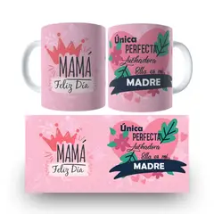 GENERICO - TAZA DE DÍA DE LA MADRE - MAMÁ ÚNICA Y PERFECTA 11oz + Nombre Personalizado