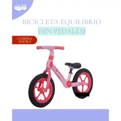KIDS - Bicicleta De Equilibrio Sin Pedales Infantil Diseño Dino - FUCSIA