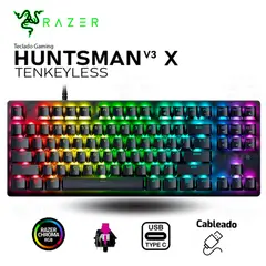 RAZER - Teclado Huntsman V3 X TKL Opto Mechanical Switch Purple SP Chroma Black