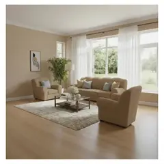 GENERICO - Funda de mueble 3-2-1 terciopelo liso virreinal - Beige