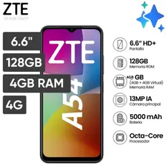ZTE - Celular A54 128GB 4GB 66 Gris