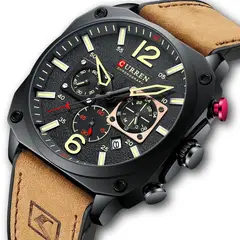 OEM - Reloj Hombre CU-8398 Cronografos Correa Cuero