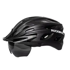 ROCKBROS - CASCO CON LENTES Y VISERA DESMONTABLE