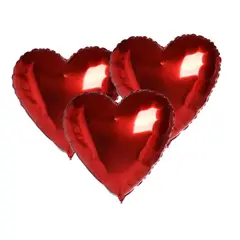 GENERICO - Set x 12 globos corazón rojo de 18 pulgadas
