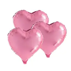 GENERICO - Set x 12 globos corazón rosado de 18 pulgadas