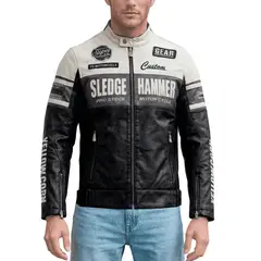 GENERICO - Casaca de Cuero Importado Estilo Motociclista Premium