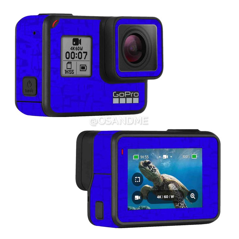 Skin Gopro Hero 7 black Vinil texturizado Azul antirayones