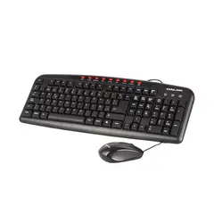 HALION - KIT TECLADO + MOUSE BLACK DE OFICINA MULTIMEDIA KM-2011+MO-040