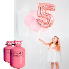 GENERICO - Balón DE GAS HELIO 50 globos DESCARTABLE