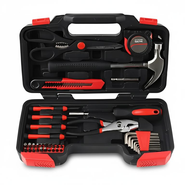 Kit de Herramientas Manuales de 39 pcs para Uso Doméstico e Industrial + Estuche