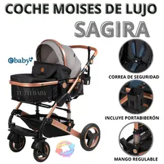 EBABY - COCHE CUNA MOISES DE LUJO SAGIRA 156 - GRIS