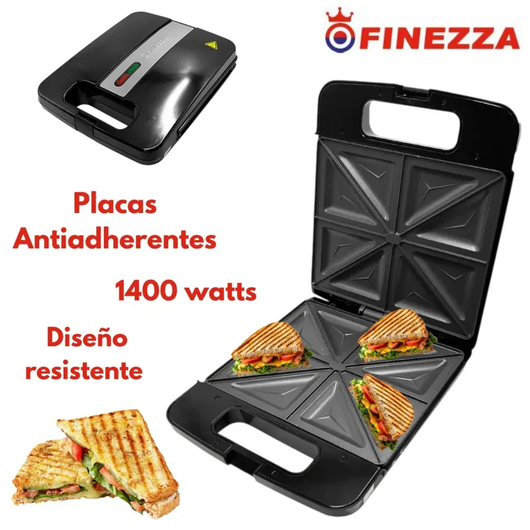 Sandwichera Eléctrica Antiadherente FZ-825WS4 de Diseño Moderno