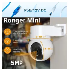 IMOU - Cámara PoE Ranger Mini 3K - 5MP Full Color
