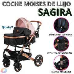 EBABY - COCHE CUNA MOISES DE LUJO SAGIRA 156 - ROSADO