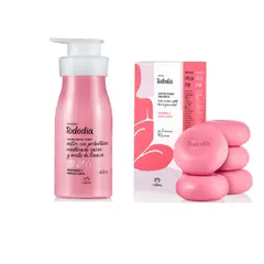 NATURA - Kit tododia crema corporal + jabones frambuesa