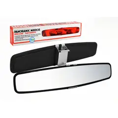 SKY - Espejo Panorámico 13 Pulgadas Universal Borde Negro Para Auto