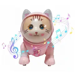 GENERICO - Gato Robot Musical Juguete para Niños Diseño Astronauta Luces Camina + Efecto Humo