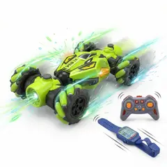 GENERICO - Carro a Control Remoto para Niños Vehículo Acrobacias Giro 360° Musical + Efecto Humo