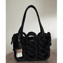 GENERICO - Cartera artesanal Lodini Modelo Lod47 Negro