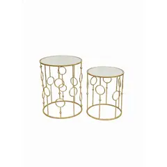 CONCEPT - MESAS DE CENTRO DORADAS