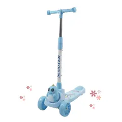GENERICO - Scooter Monopatín Musical para Niños y Niñas 2 Ruedas Plegable Diseño Dino Kawaii