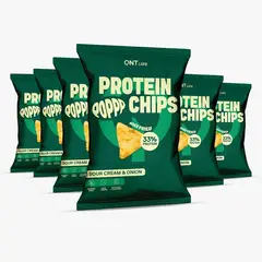 QNT - Protein Chips Cream & Onion 12pack x 50g