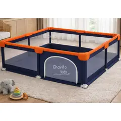 GENERICO - CORRALITO DE SEGURIDAD AZUL NOCHE CON FRANJA NARANJA