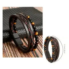 GENERICO - Pulseras tejidas a mano para adultos