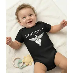 GENERICO - Body algodón Pima Bon Jovi Negro