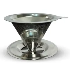 GENERICO - DRIPPER V60 ACERO INOXIDABLE 1-2TZ