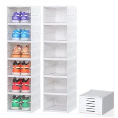 GENERICO - Zapatera Plegable De 6 Niveles Con Tapa Acrílica Calidad A1