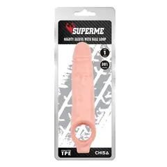 CHISA - Funda Alargador Pene Realista 17 cm Engrosador Extensor Punta Sólida