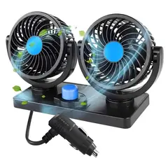 GENERICO - Ventilador Doble Para Auto 12V Ventilador Giratorio