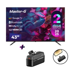 MASTER G - Pack Televisor Smart Tv 43 Led FHD Google TV + Power Bank 20W Tipo-C