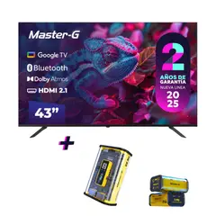 MASTER G - Pack Televisor Smart Tv 43 Led FHD Google TV + Power Bank