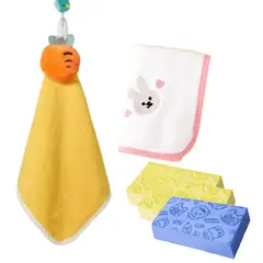 GENERICO - Set de 2 Toallas de mano para niños mas esponja