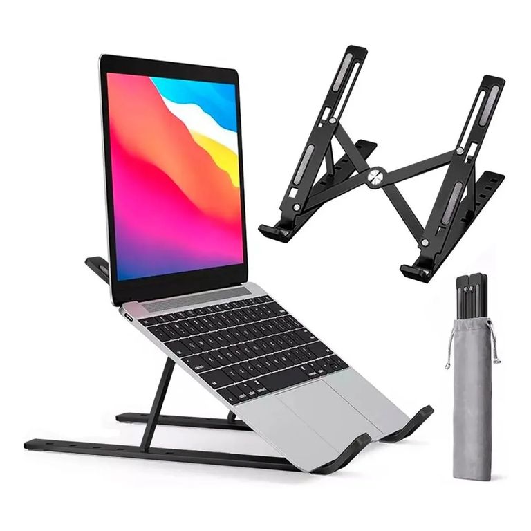 Base Soporte Laptop Aluminio Notebook Mac Macbook Tabletas Ajustable