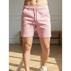 ENKI - Bermuda Urbana Hombre Rosado Drill Stone Casual Moderna