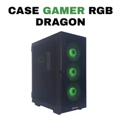 HALION - CASE GAMER DRAGON C480M BLACK RGB MALLA LATERAL