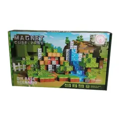 GENERICO - Set de Bloques Imantados 3D Scene 100 piezas Mundo Pixelado - Compatible con Minecraft
