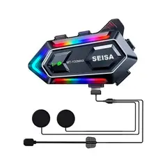 SEISA - Audífonos con Intercomunicador para Casco de Moto MT-Y20MAX Bluetooth 5,3