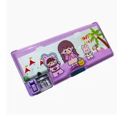 GENERICO - CARTUCHERA KAWAII CON TAJADOR ROSADA IMANTADA