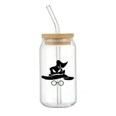 GENERICO - Vaso tapa de bambú diseño Harry 3