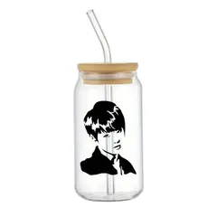 GENERICO - Vaso tapa de bambú diseño BTS 1